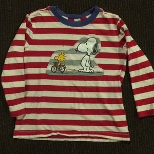 Hanna Andersson long slv Peanuts Snoopy T-shirt 90